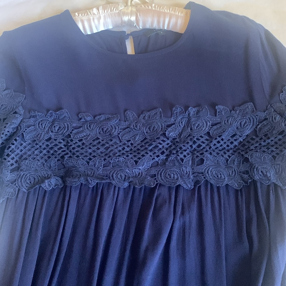 Lumie Long Sleeve Navy Top View 3